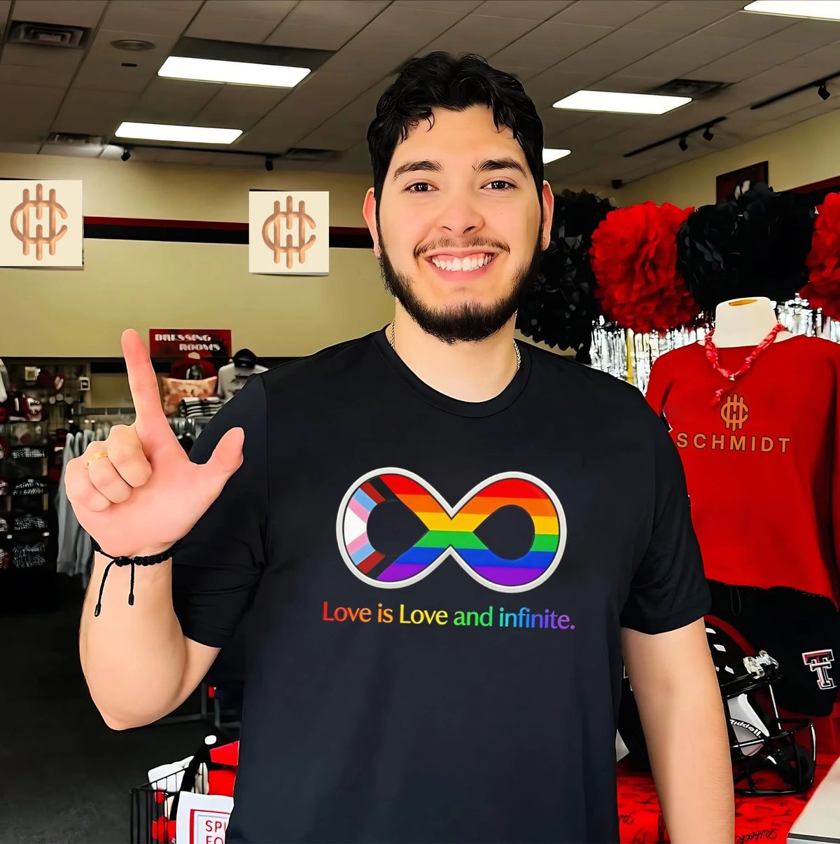 Love is Love and infinite Progress Pride flag shirt