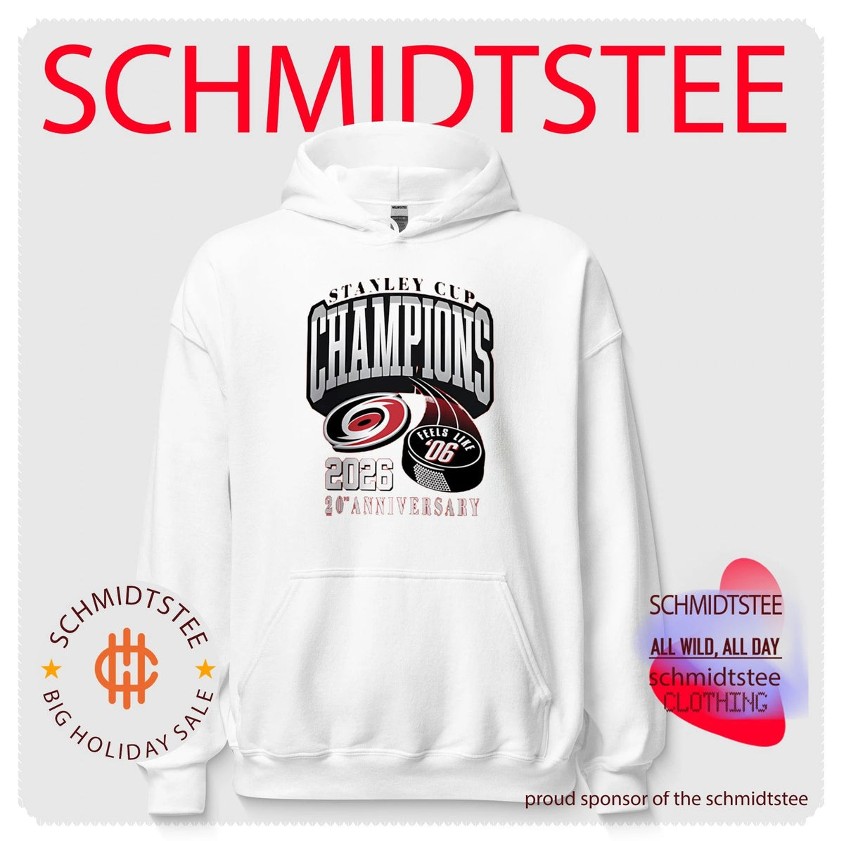 Carolina Hurricanes 2026 Stanley Cup Champions 20th Anniversary Puck Graphic shirt