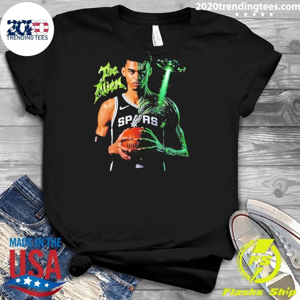 Wembanyama San Antonio Spurs The Alien Basketball Player Nba Ufo Shirt