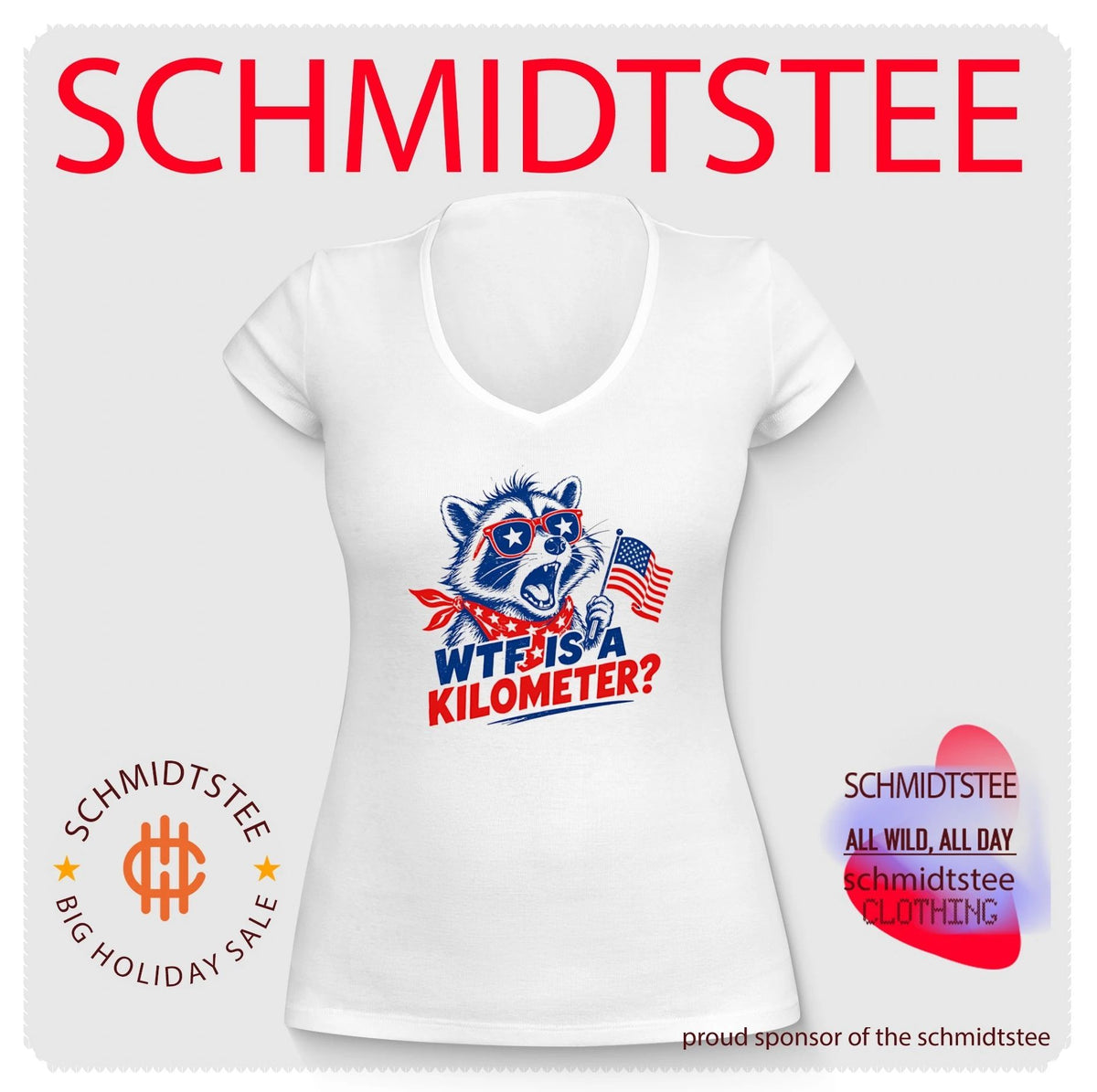 WTF Is a Kilometer 4th of July Raccoon shirt