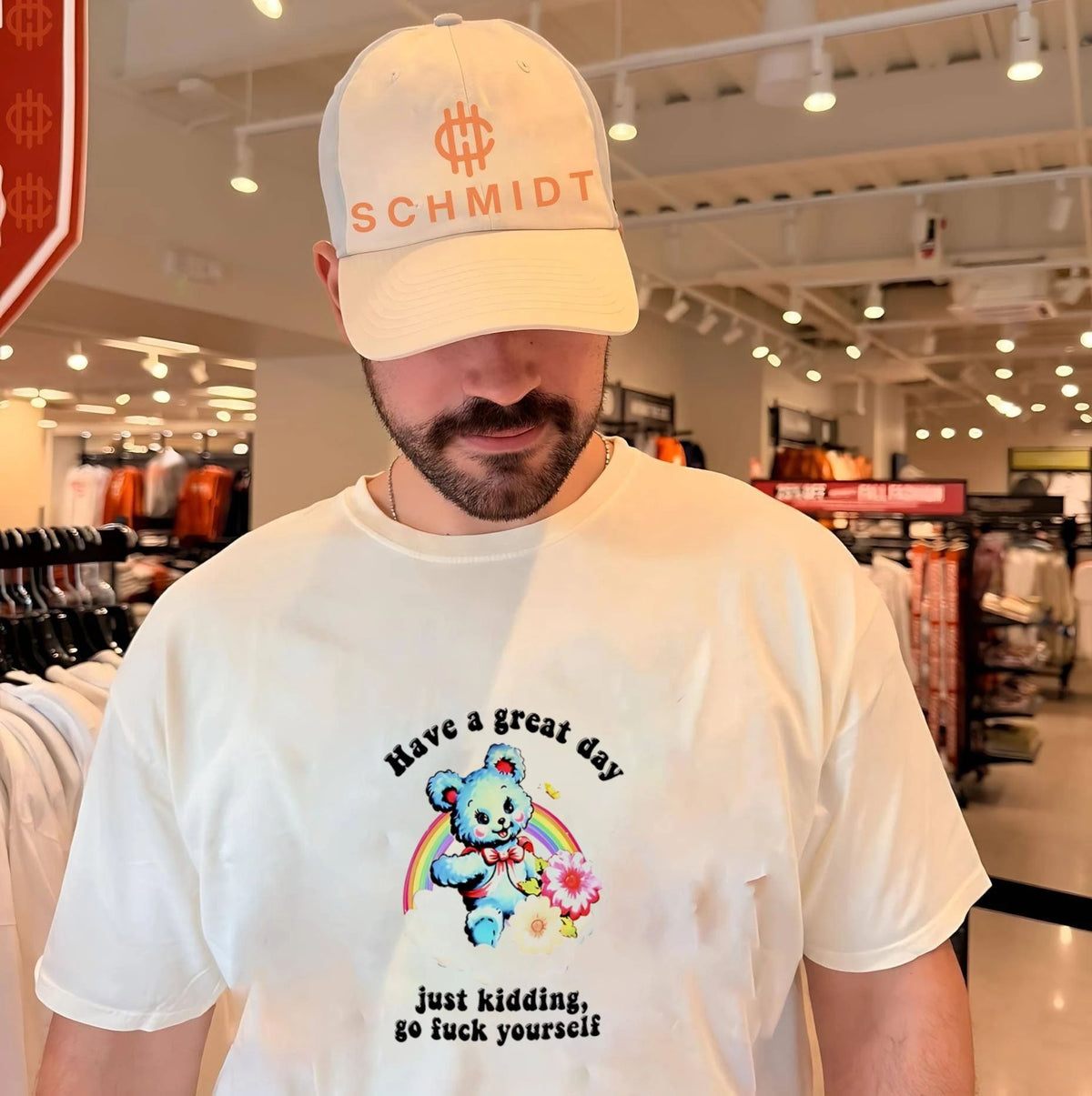 Have a great day just kidding go fuck yourself sarcastic bear shirt