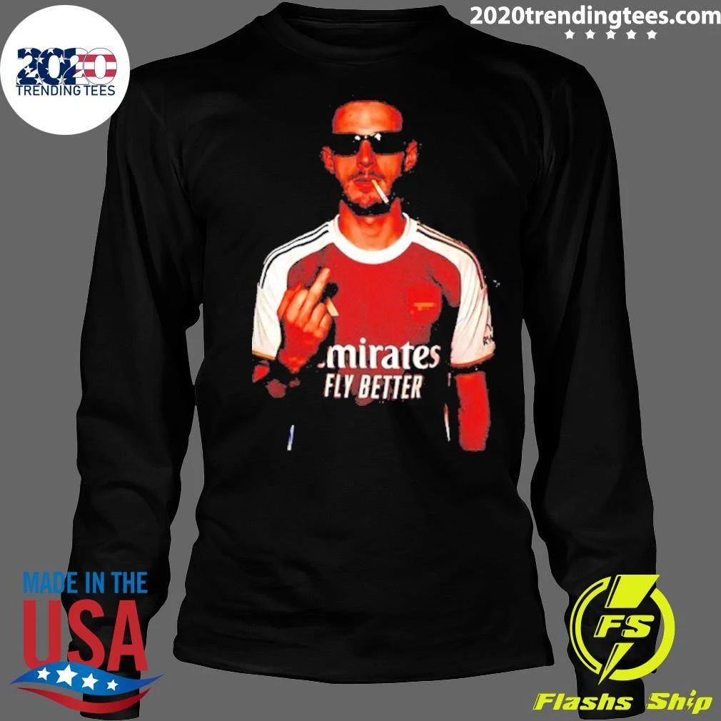 Bukayo Saka Wearing Arsenal Jersey Smoking Shirt