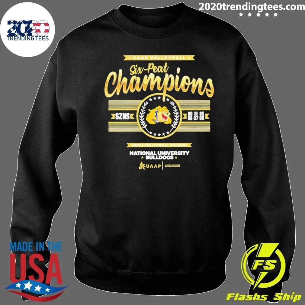 National University Bulldogs Uaap Season 88 Men’s Volleyball Six-peat Championship Shirt