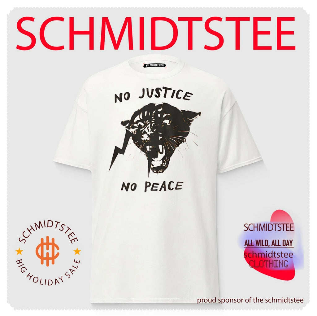 No justice no peace black panther graphic shirt