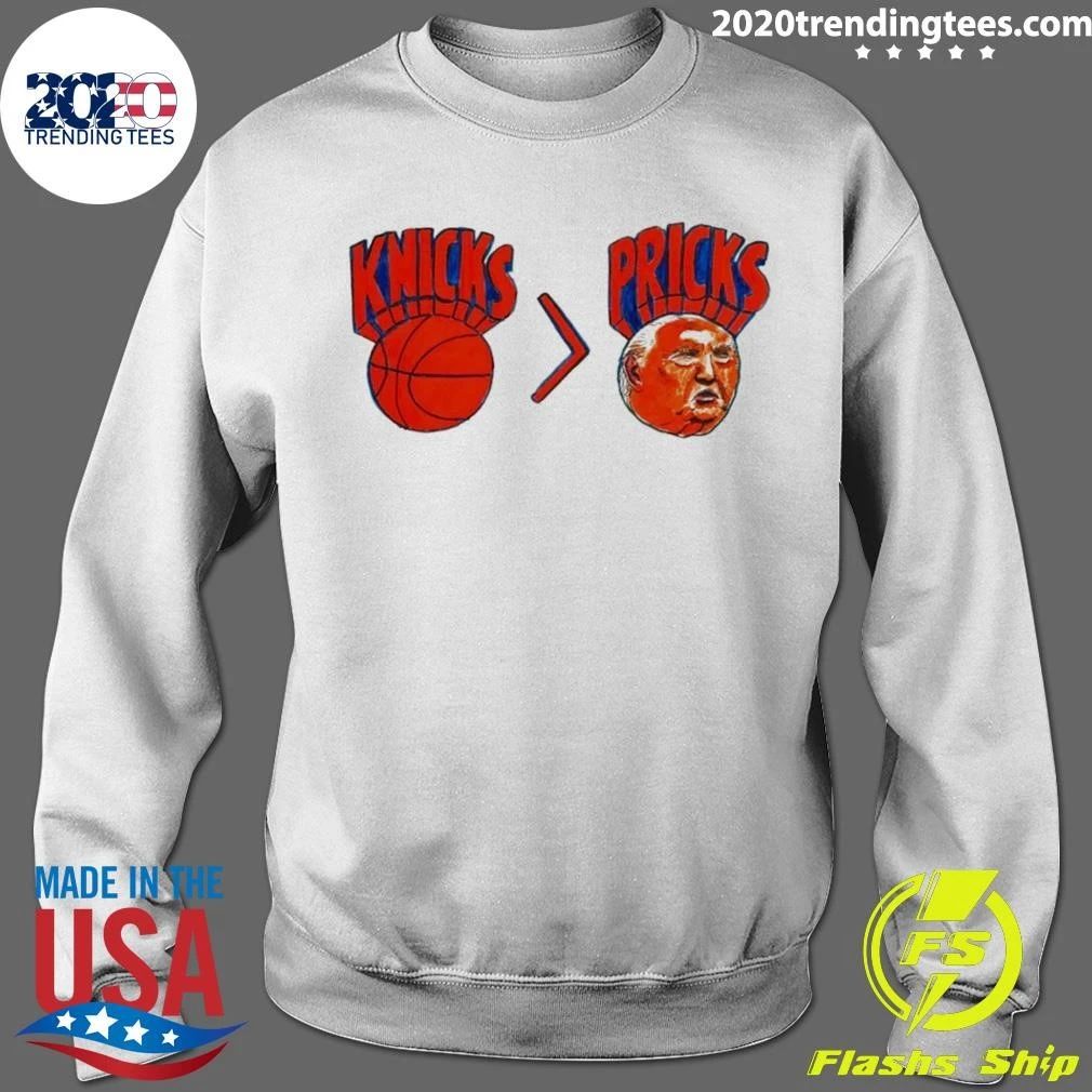 Basketball Team And Donald Trump Satirical Illustration Knicks Pricks Shirt