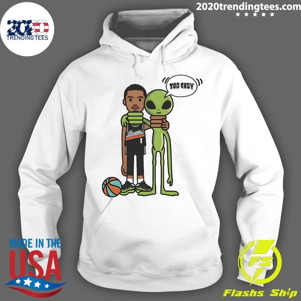 Too Easy Victor Wembanyama Vs The Alien Shoulder Each Other San Antonio Spurs Nba 2026 Basketball Shirt