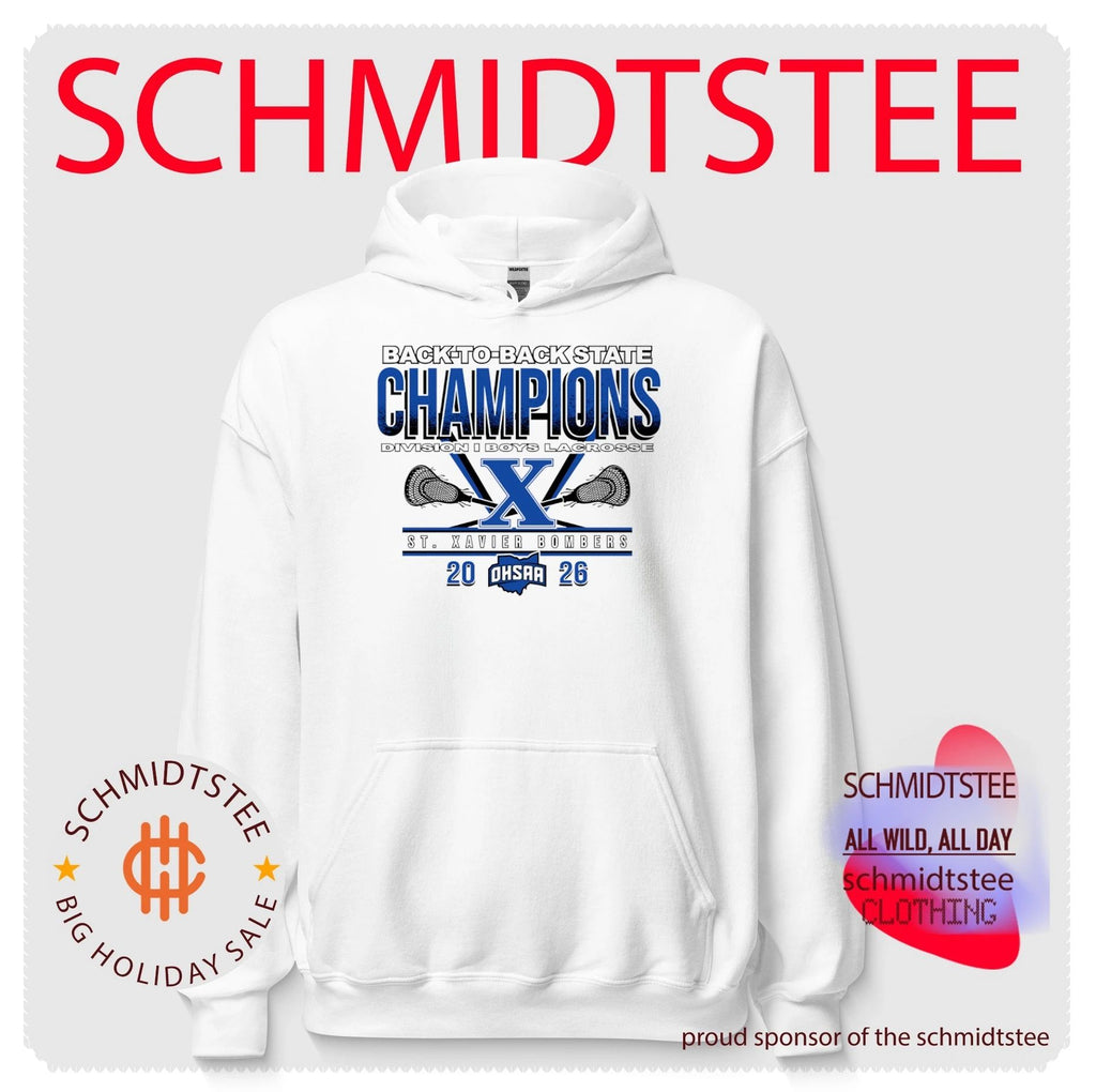 St. Xavier Bombers 2026 OHSAA Boys Lacrosse D1 Back-To-Back State Champions shirt