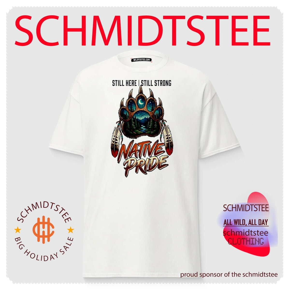 Still here still strong native pride bear paw illustration shirt