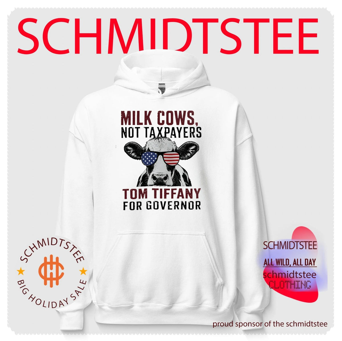 Milk Cows Not Taxpayers Tom Tiffany For Governor Shirt