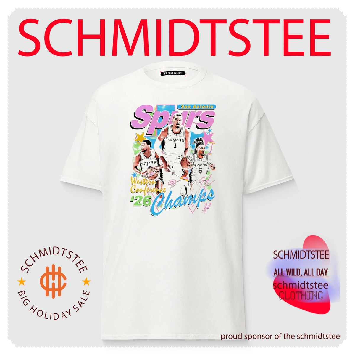 San Antonio Spurs Western Conference 2026 Champs signature shirt