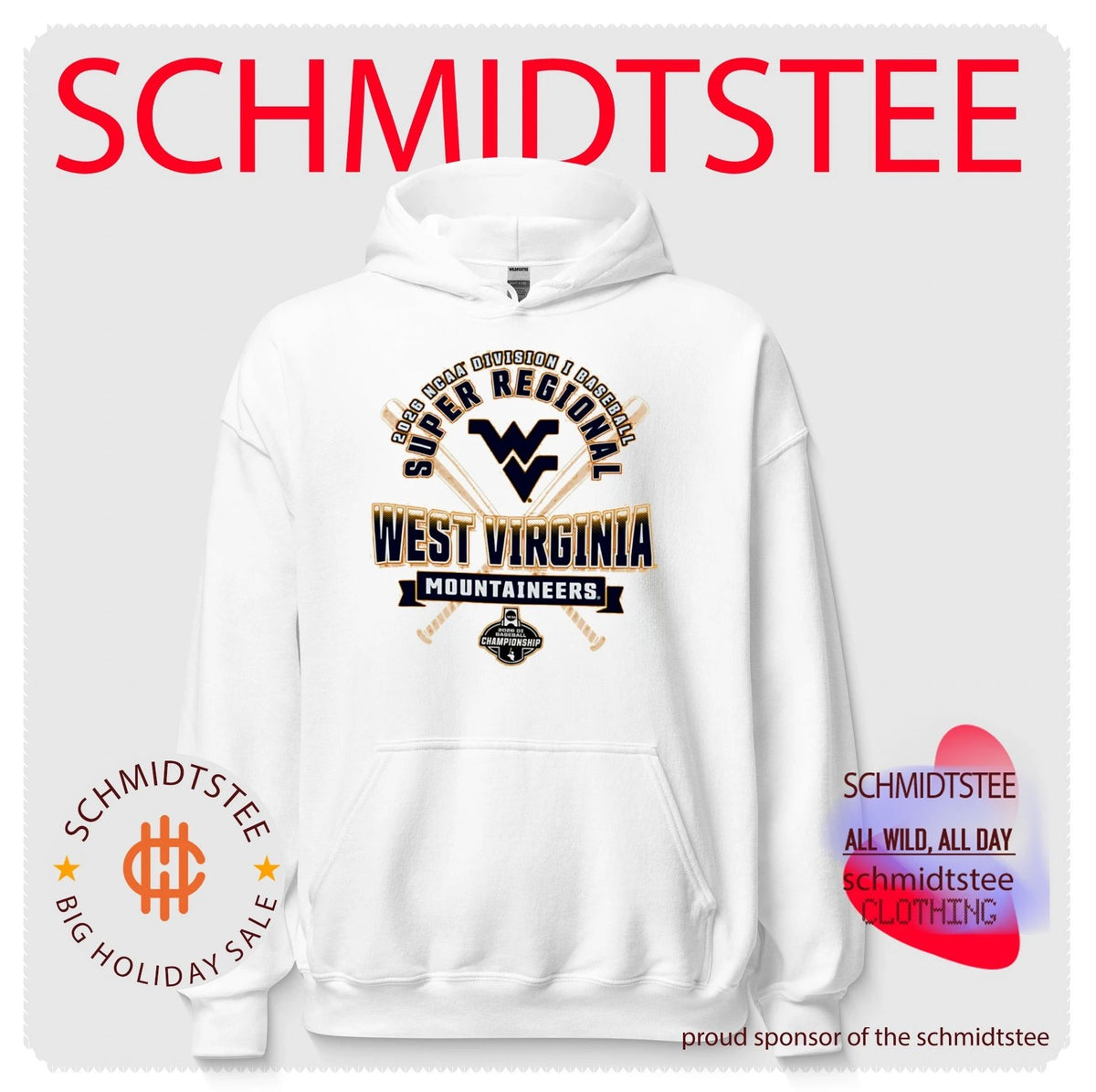West Virginia Mountaineers 2026 NCAA Division I Baseball Super Regionals shirt
