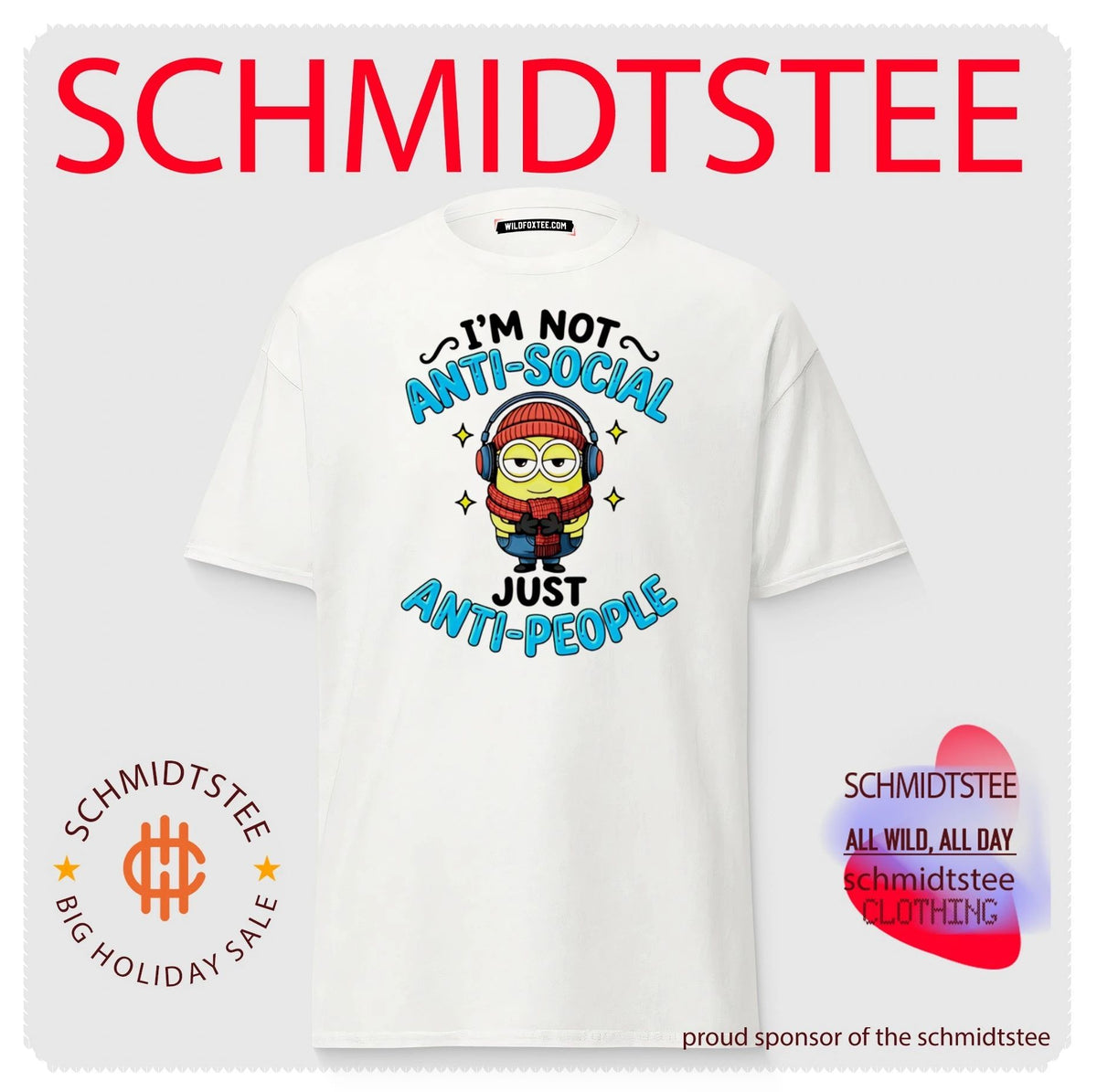 I’m not anti-social just anti-people Minion shirt