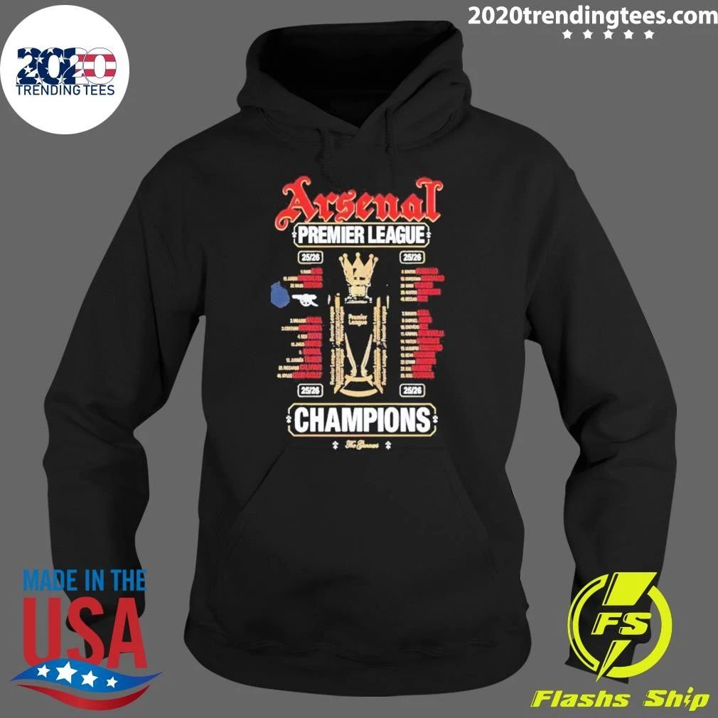 Trophy Arsenal Football Club Premier League The Gunners Arsenal Champions 25 26 Shirt