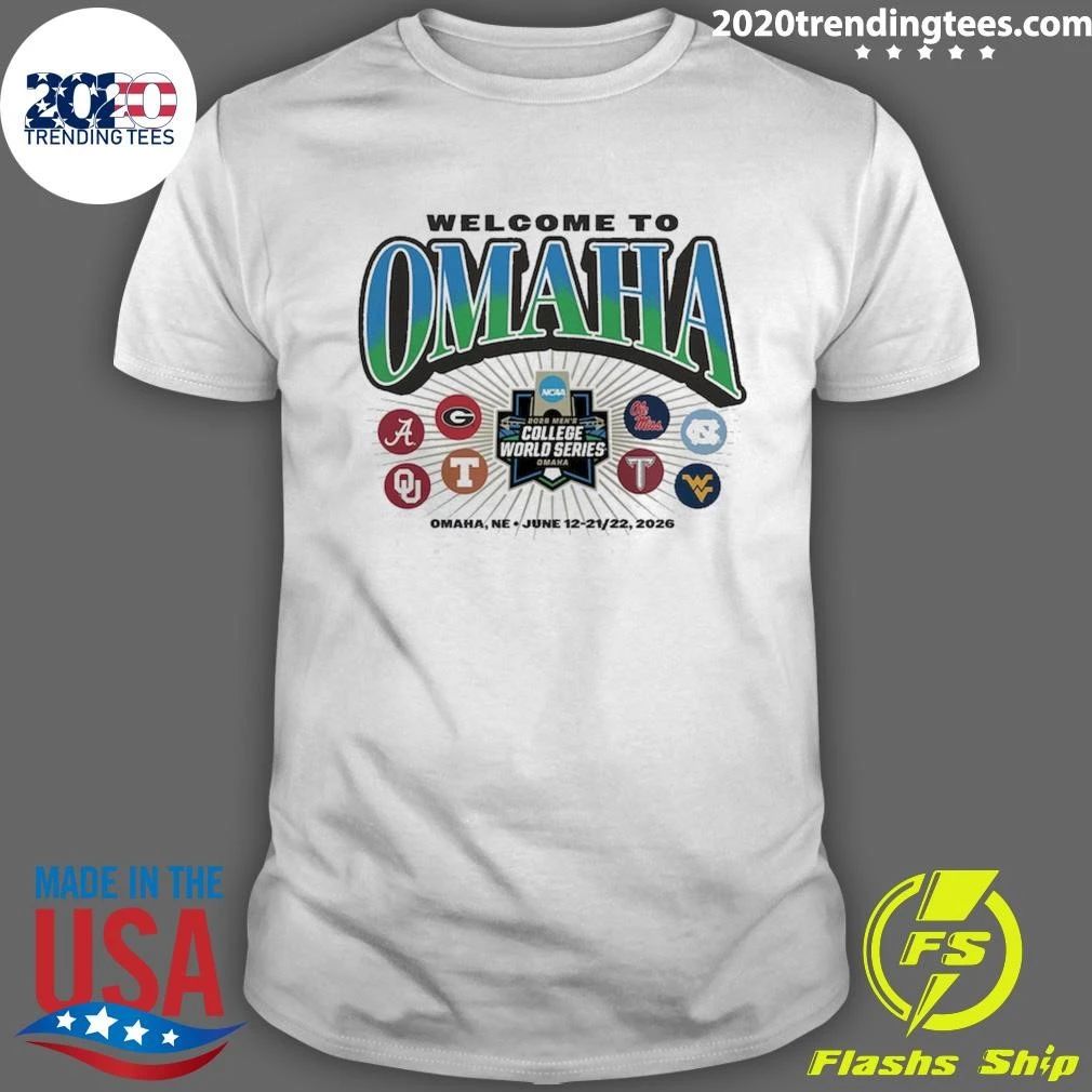 Welcome to Omaha Men’s College World Series June 12-22, 2026 NCAA Baseball Shirt