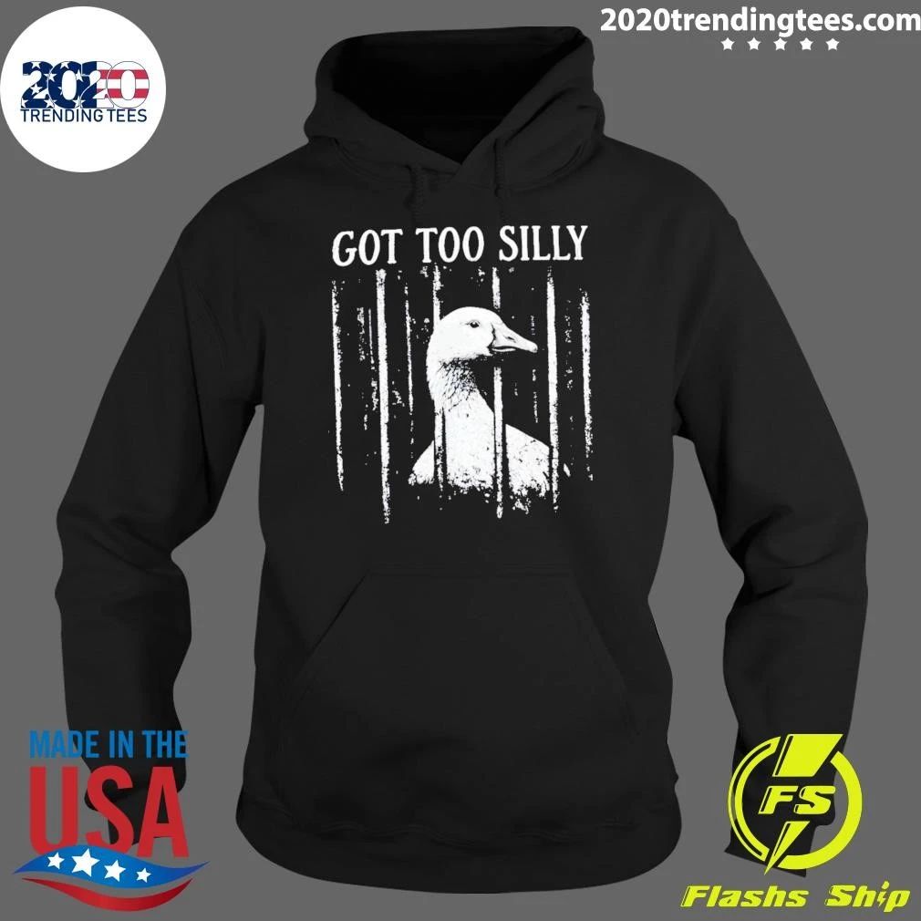 Goose Behind Bars Imprisoned For Its Got Too Silly Antics On A Comfortable Shirt