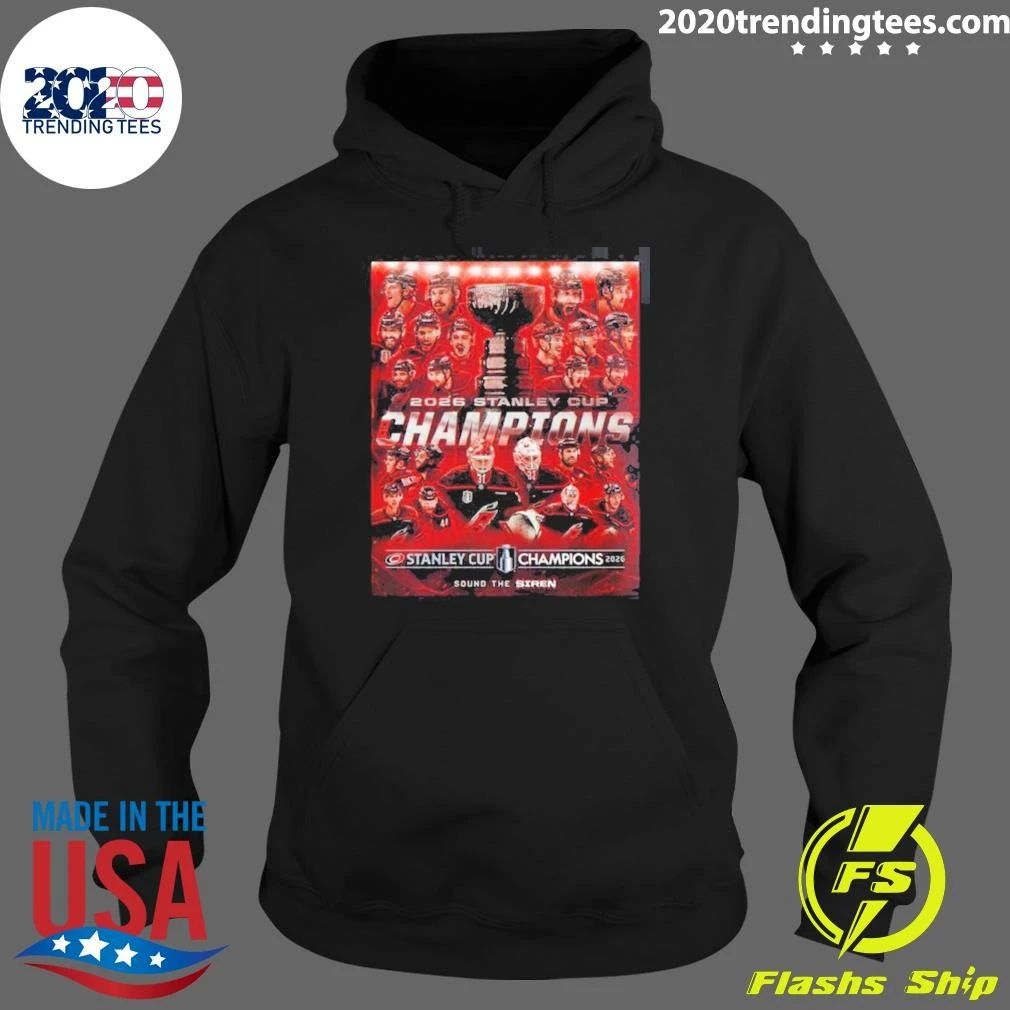 Celebrate Carolina Hurricanes 2026 NHL Stanley Cup Champions Sound The Siren Premium Shirt