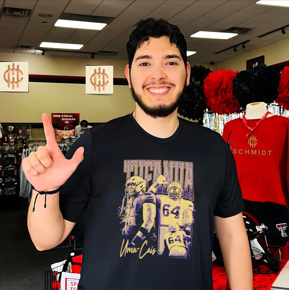 Tufanua Umu-Cais Utah Utes Football Player shirt