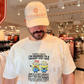 Sorry ladies I’m married to a freakin’ sexy wife she’s a bit crazy and scares me sometimes Minion shirt