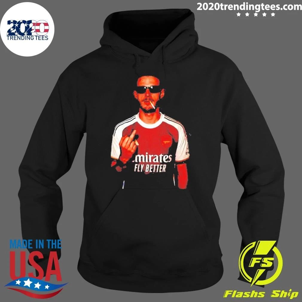 Bukayo Saka Wearing Arsenal Jersey Smoking Shirt