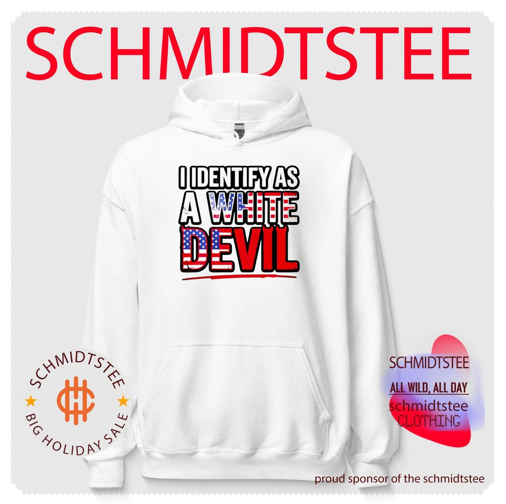 I Identify As A White Devil USA flag shirt