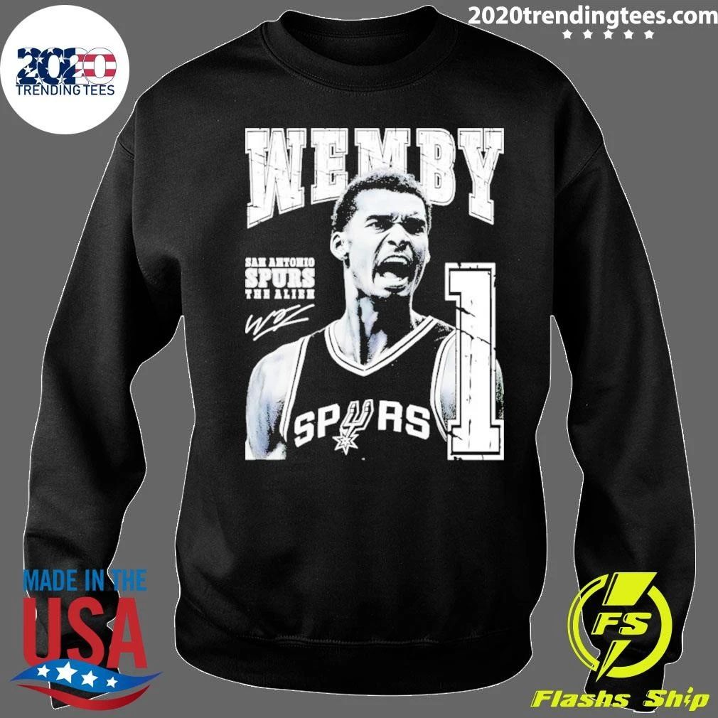 Wembanyama San Antonio Spurs Wemby The Alien 1 Basketball Signature Shirt