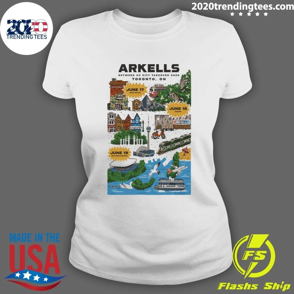 Arkells Between Us City Takeover Tour Lee’s Palace June 18 History June 19 2026 Shirt
