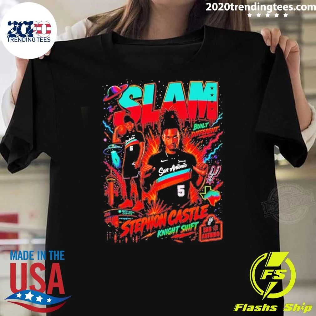 Stephon Castle Knight Shift San Antonio Spurs Basketball Slam Ufo Built Different Shirt