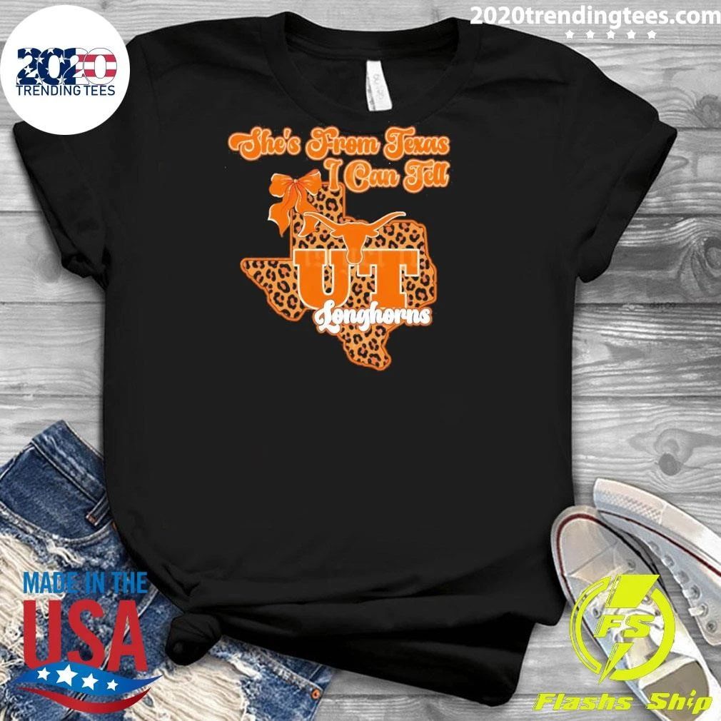 She’s From Texas I Can Tell UT Texas Longhorns Bow Map 2026 Shirt