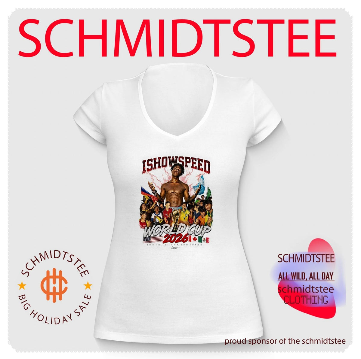 Ishowspeed World Cup 2026 dream big run faster score anywhere shirt