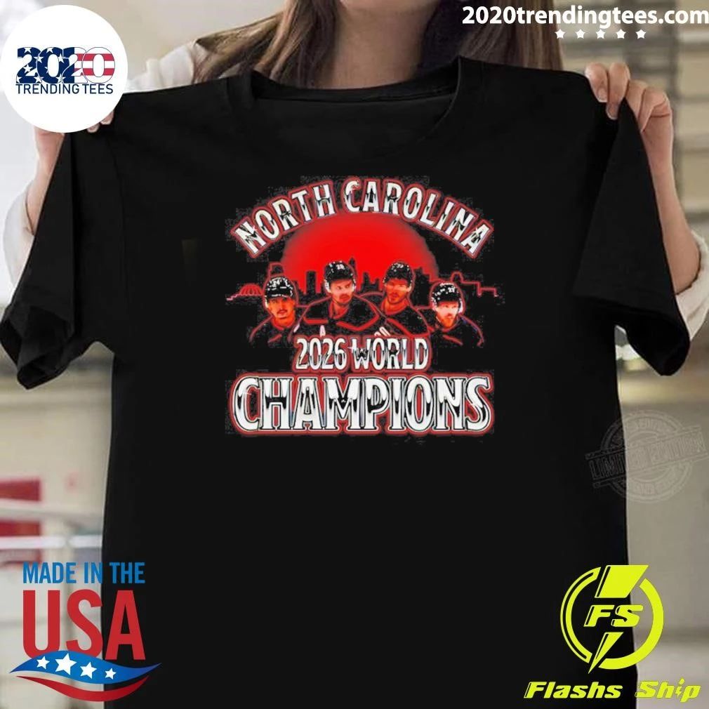 Carolina Hurricanes Hockey Players North Carolina 2026 World Champions Peace Shirt