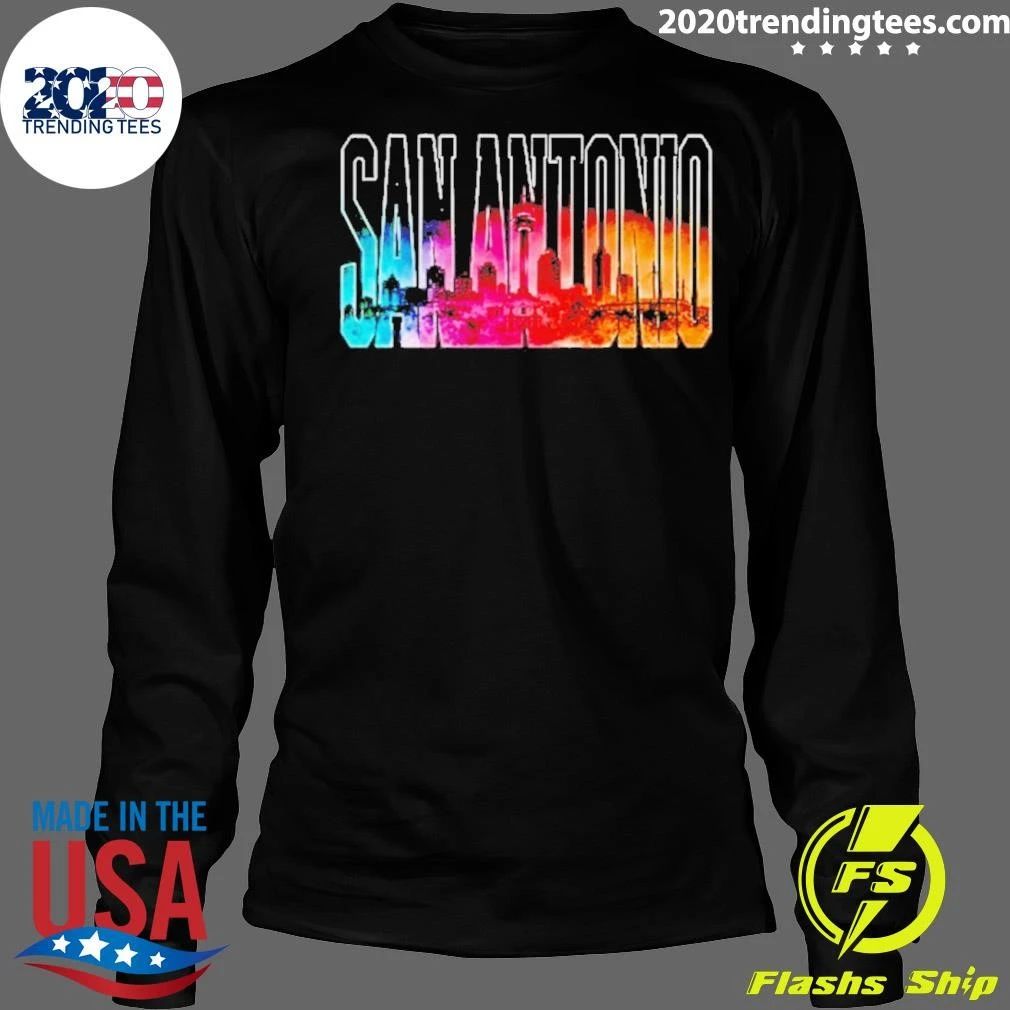 City Skyline Landmark Monument San Antonio Spurs Shirt