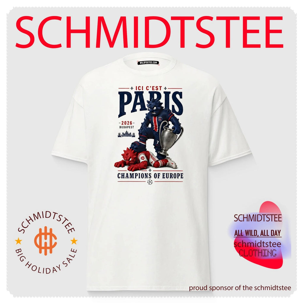 Paris Saint-Germain beat Arsenal ici c’est Paris Champions of Europe 2026 Budapest mascot shirt