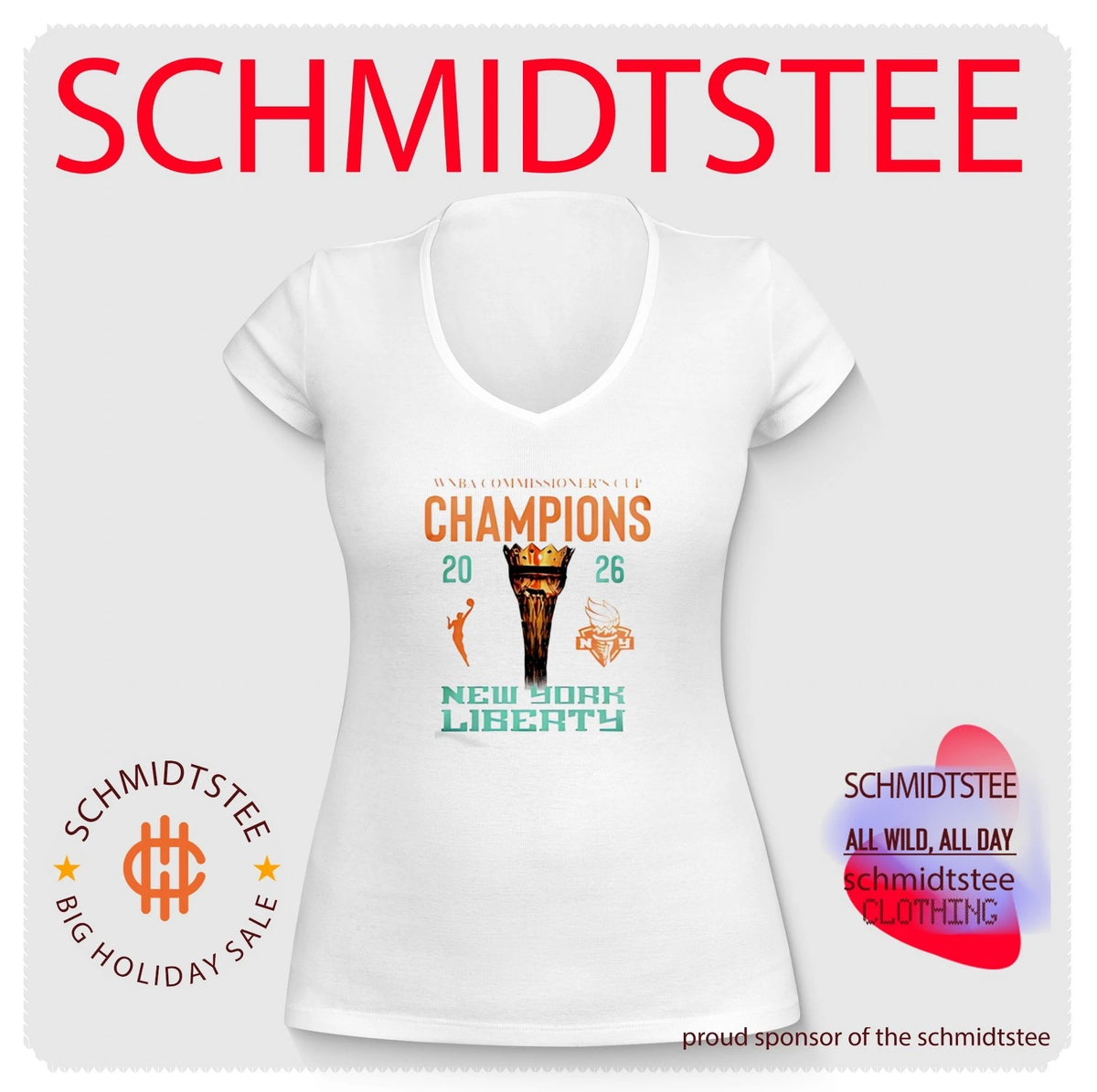 New York Liberty 2026 WNBA Commissioner’s Cup Champions trophy shirt