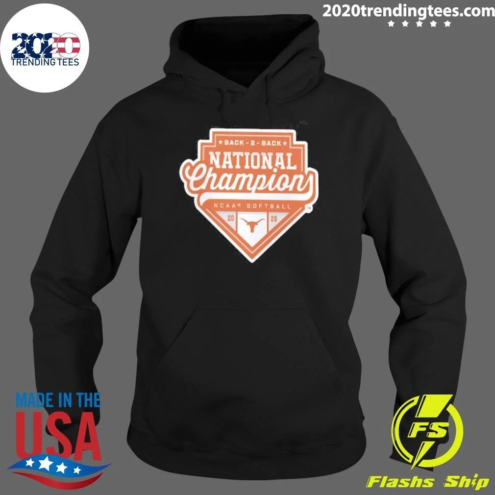 Texas Longhorns Fanatics 2026 NCAA Softball Women’s College World Series Back-to-Back National Champions Shirt