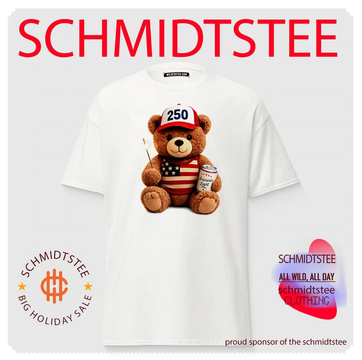 American bear ready to celebrate 250 years of the USA shirt