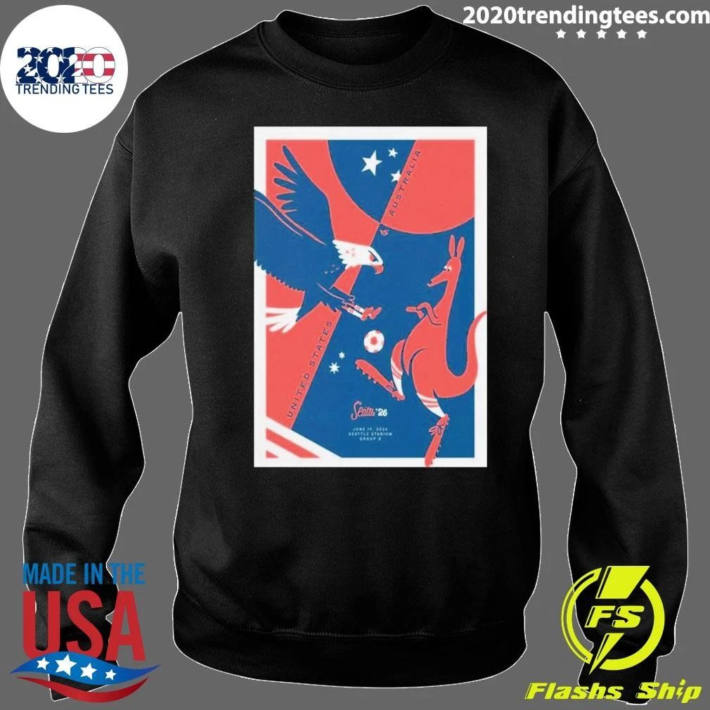 Screen United States vs. Australia June 19 2026 Seattle Stadium Poster Shirt