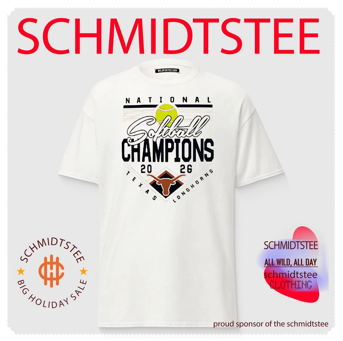 Texas Longhorns 2026 NCAA Softball Women’s College World Series National Champions Plate shirt