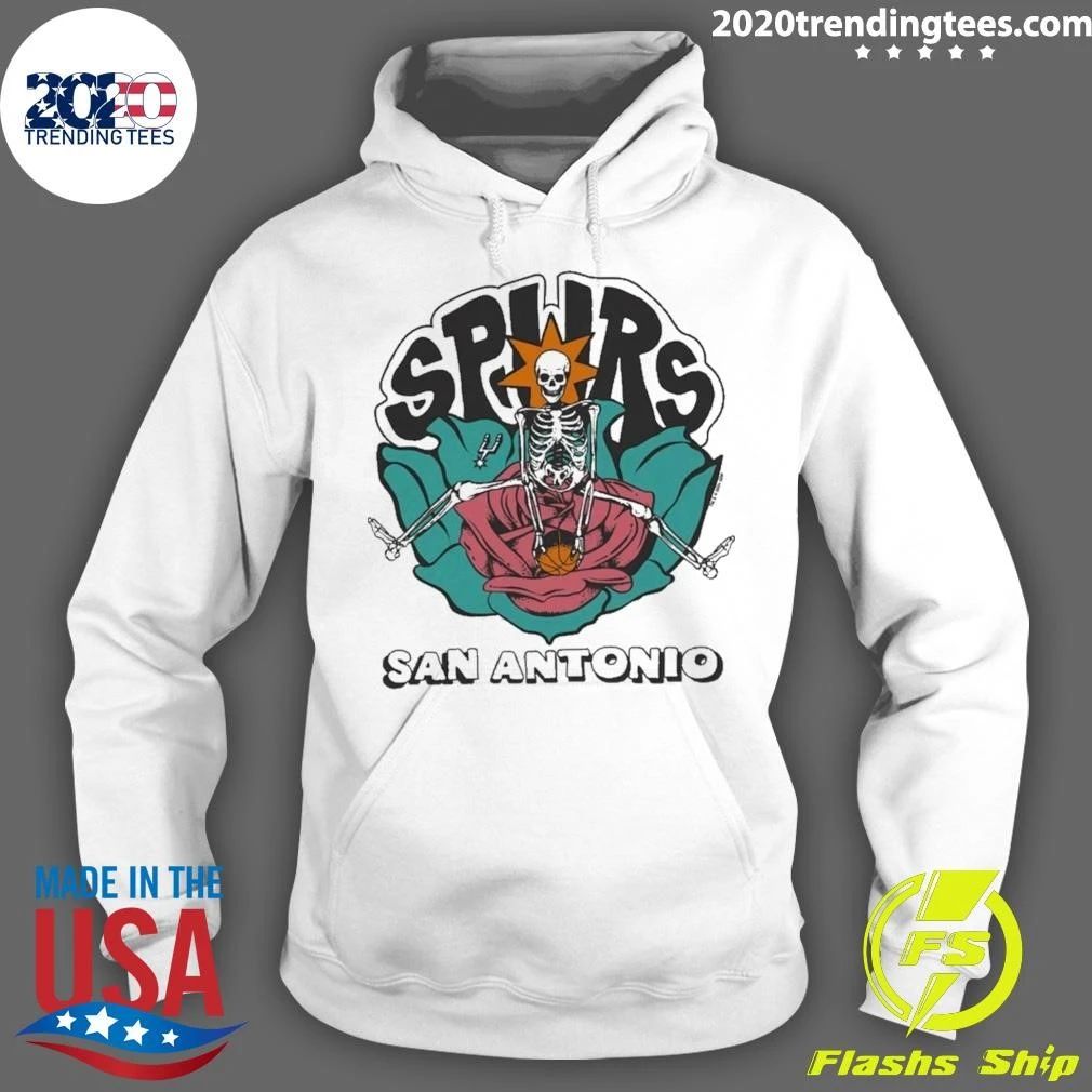 San Antonio Spurs x The Grateful Dead Homage Skeleton Tri-Blend Shirt