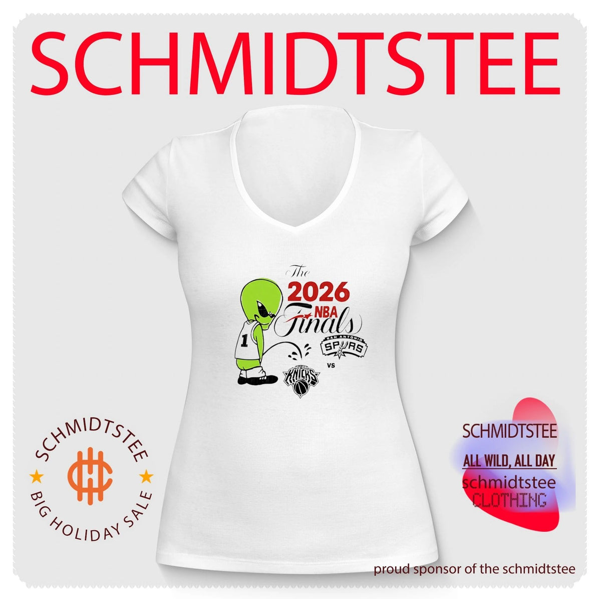 Spurs Wemby Alien Pee On Knicks 2026 NBA Finals shirt