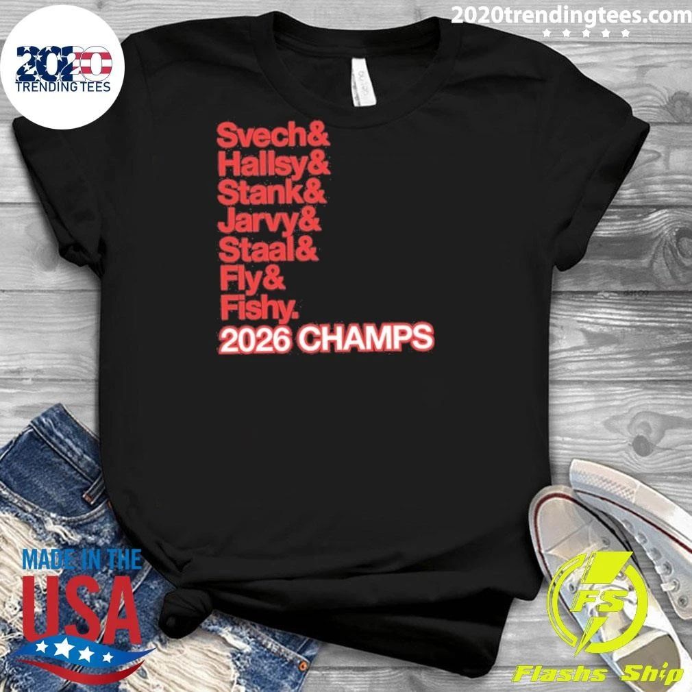 Carolina Hockey Ampersand 2026 Champs Svech Hallsy Stank Jarvy Staal Fly And Fishy Shirt