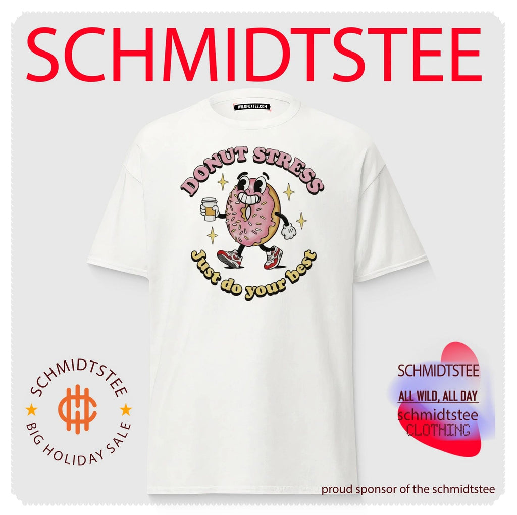 Donut Stress Just Do Your Best Retro Cartoon Graphic shirt