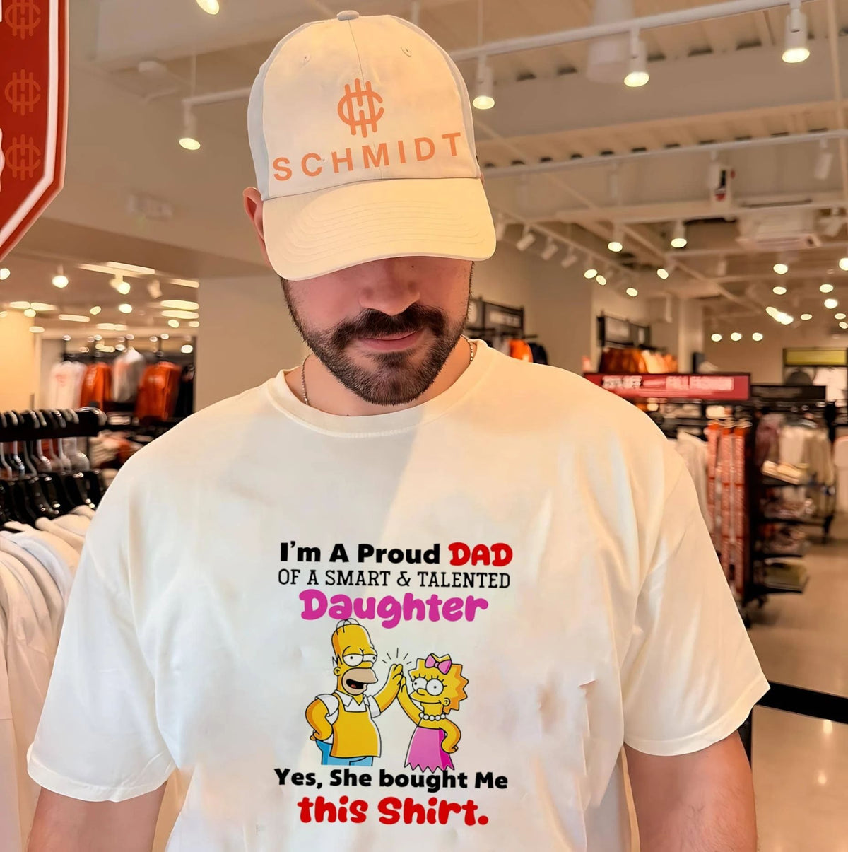 I’m a proud dad of a smart and talented daughter yes she bought me Simpsons shirt
