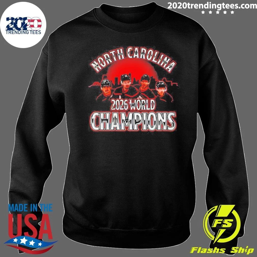 Carolina Hurricanes Hockey Players North Carolina 2026 World Champions Peace Shirt