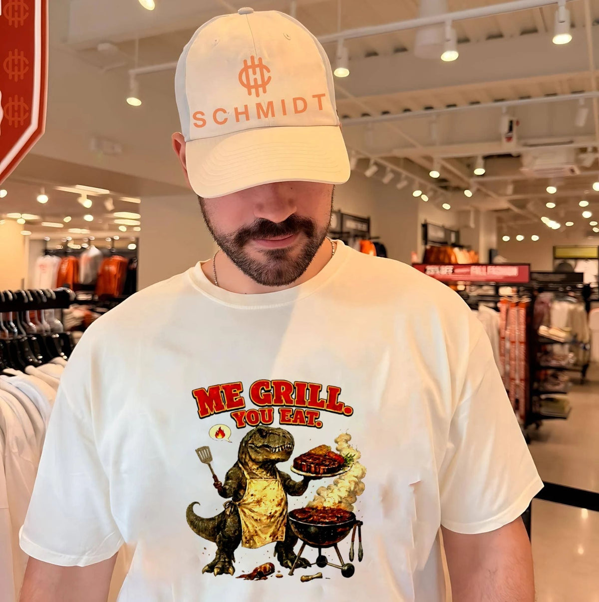 Me Grill You Eat T-Rex Barbecue Chef Tyrannosaurus Rex shirt