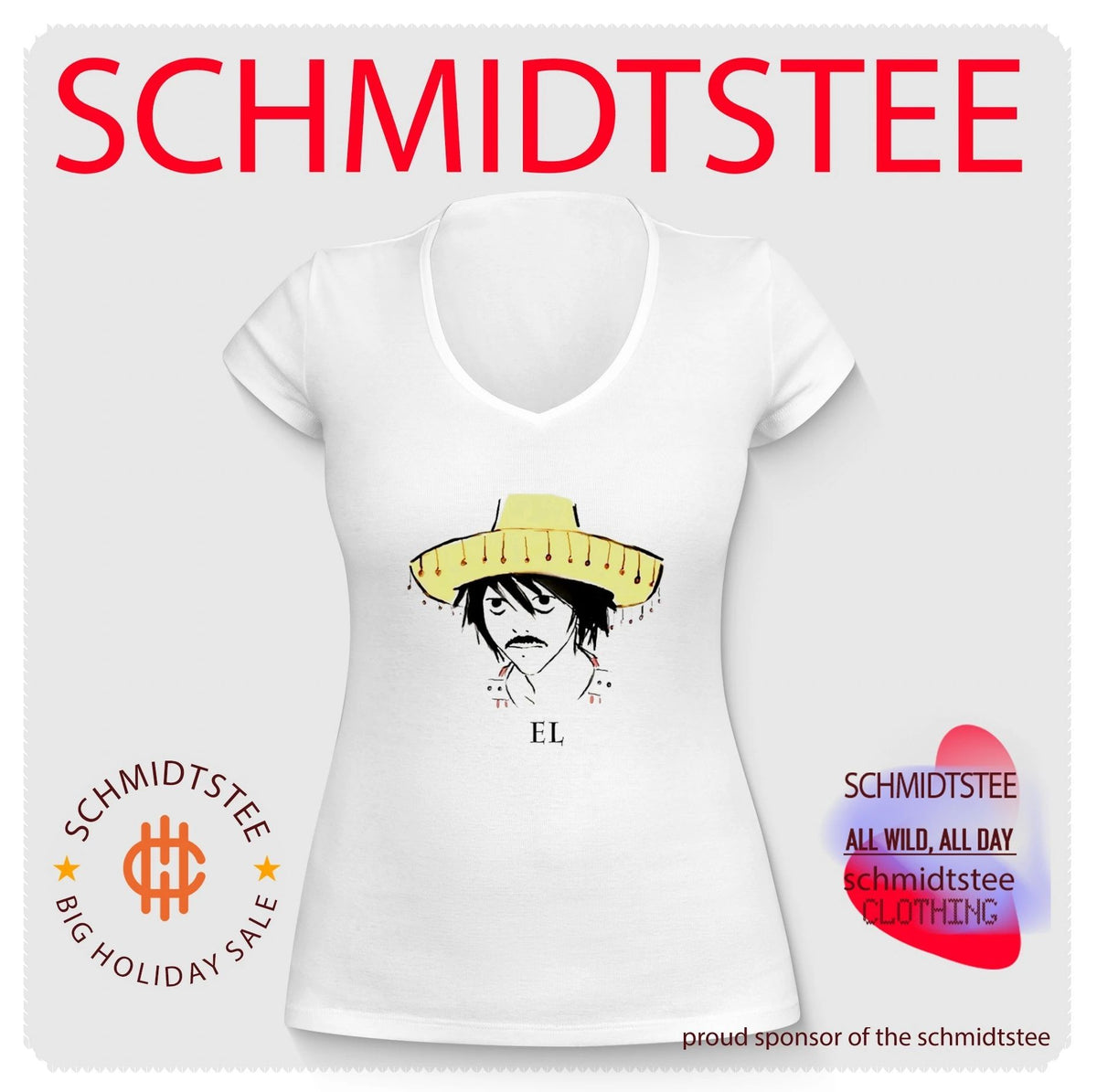 EL D Note L Lawliet Sombrero Cartoon Anime shirt