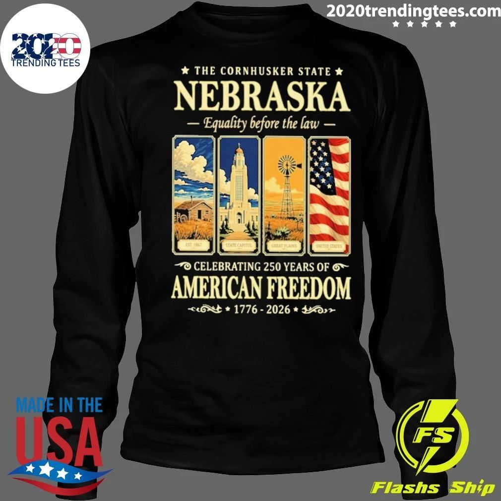 The Cornhusker State Nebraska Celebrating 250 Years Of American Freedom Shirt