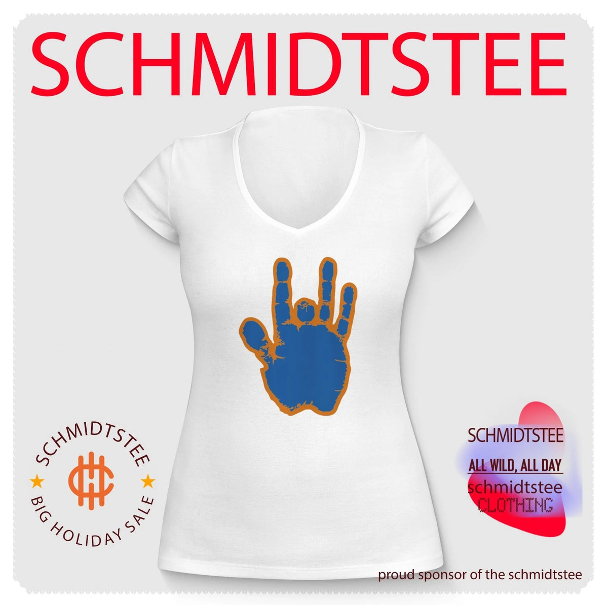 Jerry Garcia Blue & Orange Hand Shirt