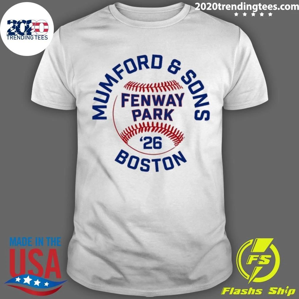 Mumford & Sons June 22 2026 Fenway Park Boston, MA Tee Shirt