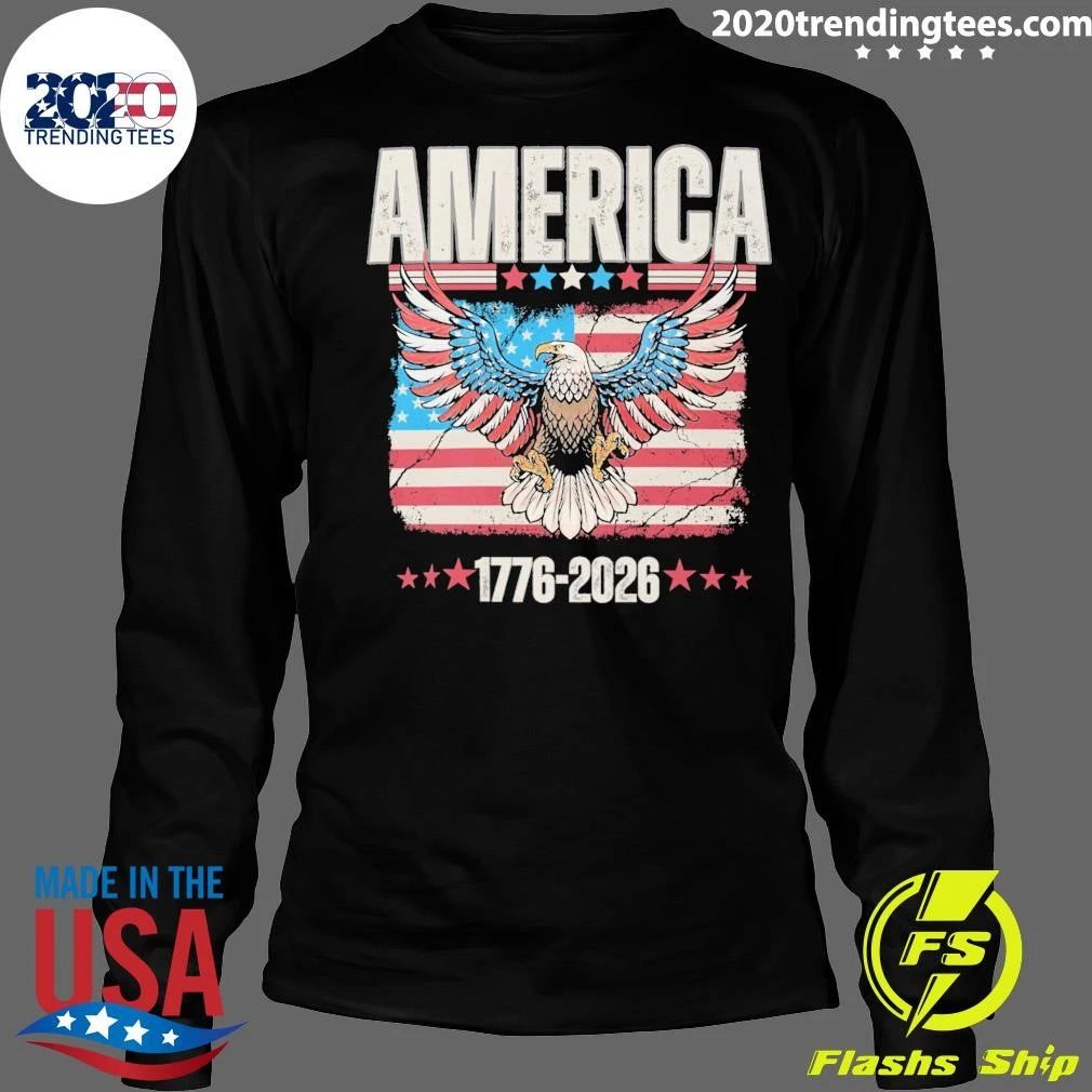 America 1776-2026 Patriotic Eagle USA 250th Anniversary Tee Shirt