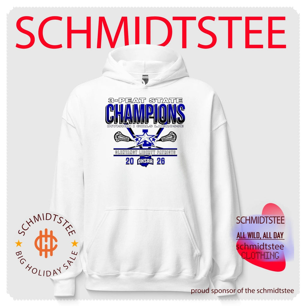 Olentangy Liberty Patriots 2026 OHSAA Girls Lacrosse D1 3-Peat State Champions shirt